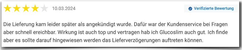 Glucoslim Erfahrungen Kritik Bewertungen